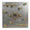 Henri Fernandez, Abstract Wall Decoration, Brass and Amethyst, Image 1