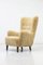 Danish Modern High Back Sheep Skin Armchair, Image 5