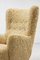 Danish Modern High Back Sheep Skin Armchair, Image 3