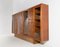 Large Italian Architectural Modern Carved Walnut and Rosewood Display Cabinet 18