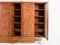 Large Italian Architectural Modern Carved Walnut and Rosewood Display Cabinet 4