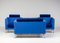 Blue Ettore Sottsass East Side Sofa and Two Lounge Chairs, Set of 3 2