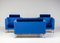 Blue Ettore Sottsass East Side Sofa and Two Lounge Chairs, Set of 3, Image 2
