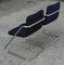 Chaises Vintage en Velours Bleu et Acier, Italie, 1960s, Set de 2 4