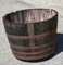 Antique Metal & Wood Barrel with 4 Metal Bands and Tap, Italy, 1900s, Image 4