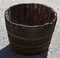Antique Metal & Wood Barrel with 4 Metal Bands and Tap, Italy, 1900s 1