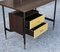 Wooden & Metal Desk with Drawers, Italy, 1950s 5