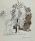 Pierre Georges Jeanniot, L'Arbre, Dessin au Crayon, Début 20ème Siècle 1