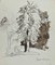 Pierre Georges Jeanniot, The Tree, dibujo a lápiz, principios del siglo XX, Imagen 1