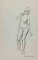 Pierre Georges Jeanniot, The Posing Woman, dibujo, principios del siglo XX, Imagen 1