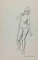 Pierre Georges Jeanniot, The Posing Woman, Drawing, Early 20th-Century 1