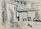 Norbert Meyre, The Rural House, Pencil Drawing, Mid 20th-Century, Image 1