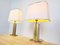 Vintage Brass and Acrylic Glass Table Lamps, 1970s, Set of 2 5