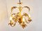 Vintage Gilt Metal Palm Chandelier, 1960s 7