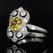Art Deco Yellow Sapphire Diamonds Platinum Ring, 1925 3