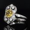 Art Deco Yellow Sapphire Diamonds Platinum Ring, 1925, Image 3