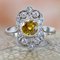 Art Deco Yellow Sapphire Diamonds Platinum Ring, 1925, Image 11