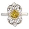 Art Deco Yellow Sapphire Diamonds Platinum Ring, 1925 1