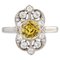 Art Deco Yellow Sapphire Diamonds Platinum Ring, 1925, Image 1