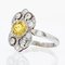 Art Deco Yellow Sapphire Diamonds Platinum Ring, 1925 7