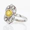 Art Deco Yellow Sapphire Diamonds Platinum Ring, 1925, Image 7