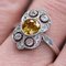 Art Deco Yellow Sapphire Diamonds Platinum Ring, 1925, Image 14