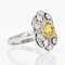 Art Deco Yellow Sapphire Diamonds Platinum Ring, 1925, Image 9