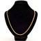 18 Karat Double Jaseron Mesh Yellow Gold Chain Necklace, 1960s, Image 4