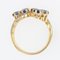 18 Karat 20th Century Clover Sapphire Diamonds Yellow Gold Ring 12