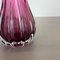 Floral Murano Glass Sommerso Vase, Italy, 1970s 5