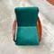 Mid-Century Modern Italian Solid Wood and Green Velvet Armchairs, 1960s, Set of 2, Image 10