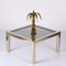 Italian Brass, Chrome and Smoked Glass Square Coffee Table, 1970s, Image 10