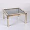 Italian Brass, Chrome and Smoked Glass Square Coffee Table, 1970s, Image 9