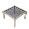 Italian Brass, Chrome and Smoked Glass Square Coffee Table, 1970s, Image 2