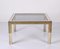 Italian Brass, Chrome and Smoked Glass Square Coffee Table, 1970s 4