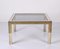 Italian Brass, Chrome and Smoked Glass Square Coffee Table, 1970s, Image 4