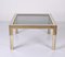 Italian Brass, Chrome and Smoked Glass Square Coffee Table, 1970s, Image 8