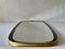 Minimalist German Brass & Black Mirror, 1950s, Image 4