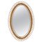Mid-Century Rattan and Bamboo Oval Wall Mirror, Italy, 1960s, Image 1