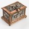 Antique French Silvered and Gilted Copper Jewellery Casket Box from AB Paris 19