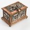 Antique French Silvered and Gilted Copper Jewellery Casket Box from AB Paris, Image 19