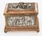 Antique French Silvered and Gilted Copper Jewellery Casket Box from AB Paris, Image 9