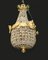 French Ormolu Chandelier with Crystal Drop Light 3