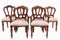Viktorianische Esszimmerstühle aus Mahagoni mit Rückenlehne aus Ballon, 6er Set 1