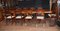 Chaises de Salle à Manger Regency avec Dossier en Corde, Angleterre, Set de 12 12