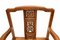Antike chinesische Armlehnstühle aus geschnitztem Hartholz, 1920, 2er Set 4