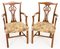 Antique Chippendale Armchairs in Mahogany, 1800, Set of 2 1