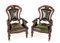 Victorian Armchairs in Leather and Mahogany, 1850, Set of 2 3