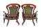 Victorian Armchairs in Leather and Mahogany, 1850, Set of 2 7