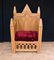 English Henry II Medieval Trone Chair in Oak, Image 1